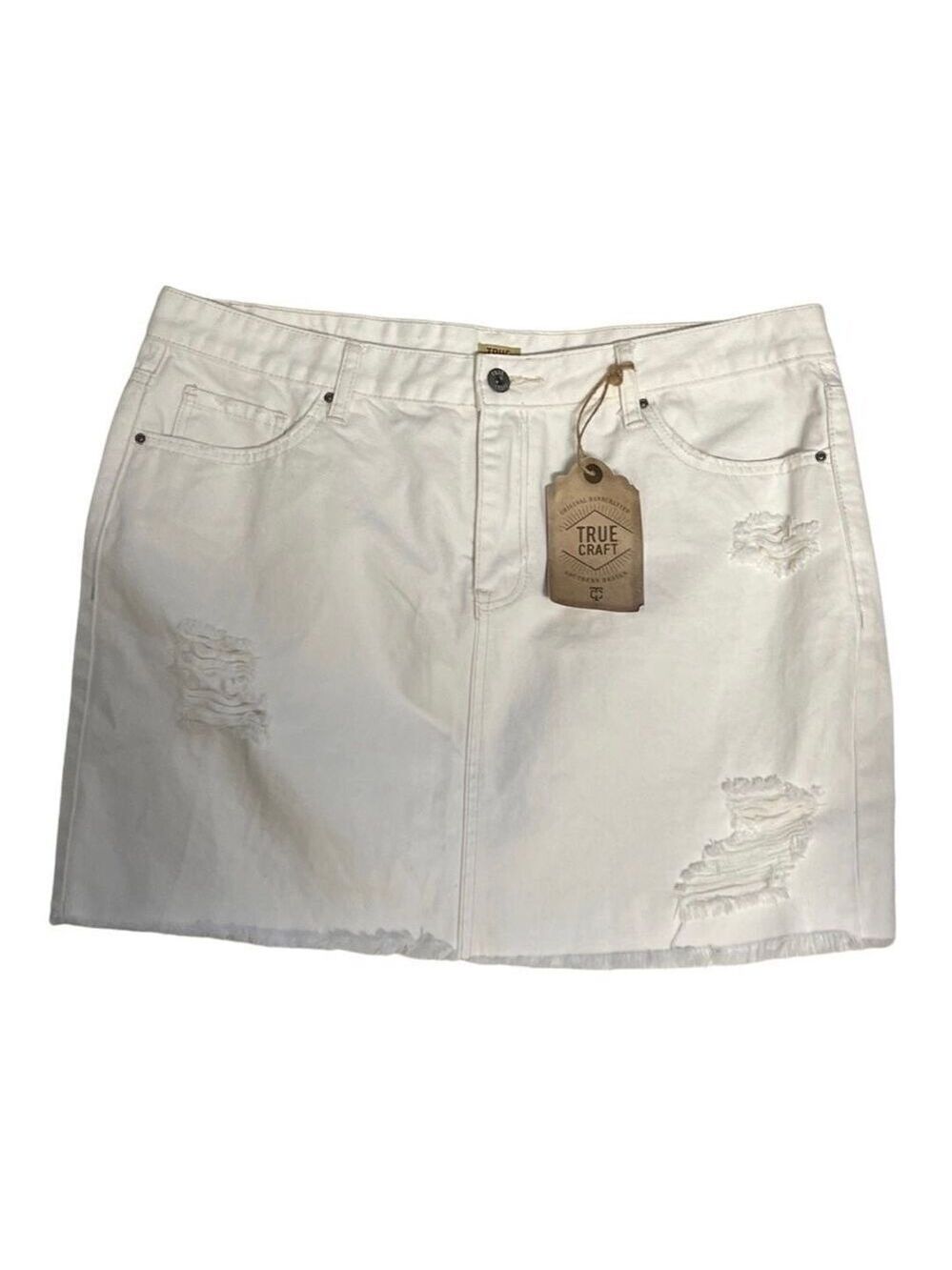 True Craft Denim White Skirt size 5